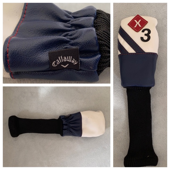 *SOLD* Callaway Leather Hybrid Navy And White Headcover - Picture 1 of 1